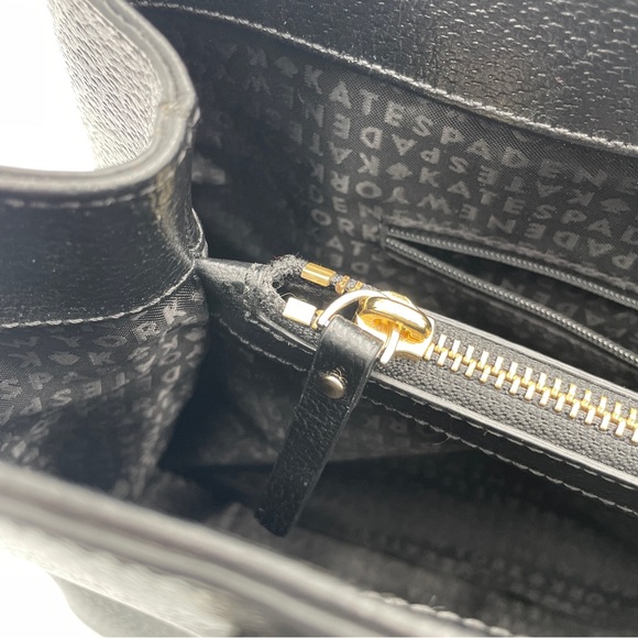 KATE SPADE New York Handbag black leather medium NWOT - Picture 6 of 11